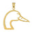 14k Yellow Gold Duck Head Charm