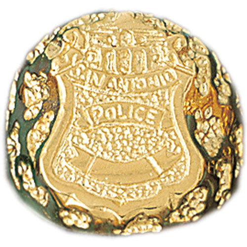14k Yellow Gold San Antonio Police Ring