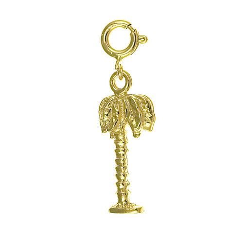 14k Yellow Gold Palm Tree Charm