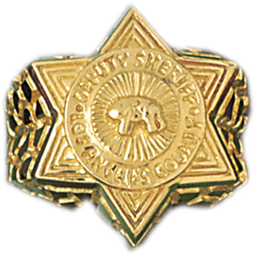 14k Yellow Gold Los Angeles County Sheriff Deputy Ring