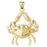 14k Yellow Gold Crab Charm