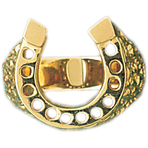 14k Yellow Gold Horseshoe Ring