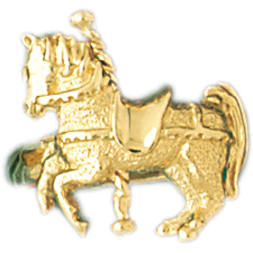 14k Yellow Gold Carousel Horse Ring