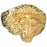 14k Yellow Gold Lion Head Ring