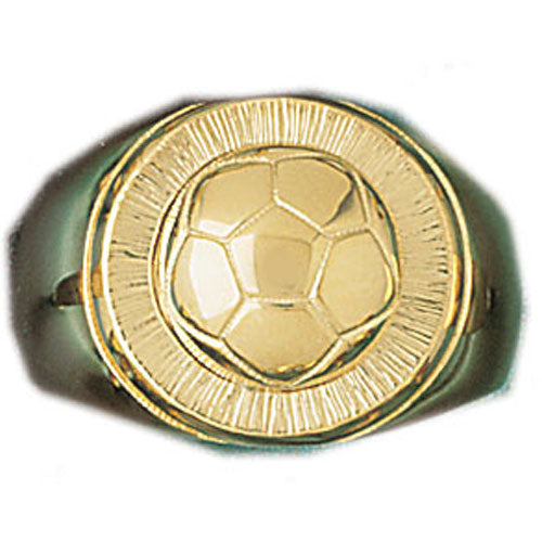14k Yellow Gold Soccer Ring