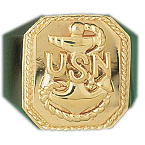 14k Yellow Gold U.S. Navy Ring