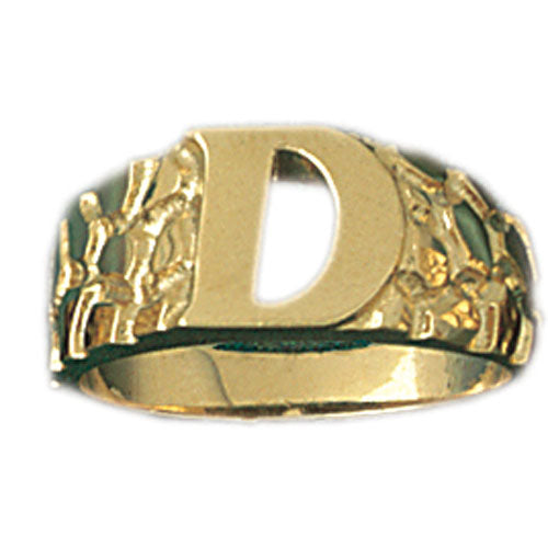 14k Yellow Gold Initial D Ring