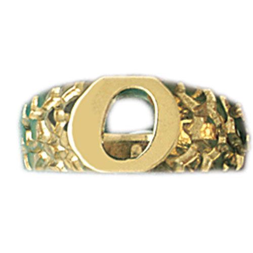 14k Yellow Gold Initial O Ring