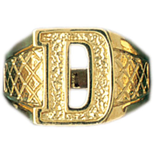 14k Yellow Gold Initial D Ring