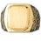 14k Yellow Gold CZ Signet Ring