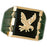 14k Yellow Gold Eagle Onyx Ring