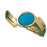 14k Yellow Gold Ladies Turquoise Ring