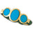 14k Yellow Gold Ladies Turquoise Ring