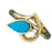 14k Yellow Gold Ladies Turquoise Ring