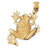 14k Yellow Gold Frog Charm