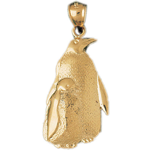 14k Yellow Gold Penguin Charm