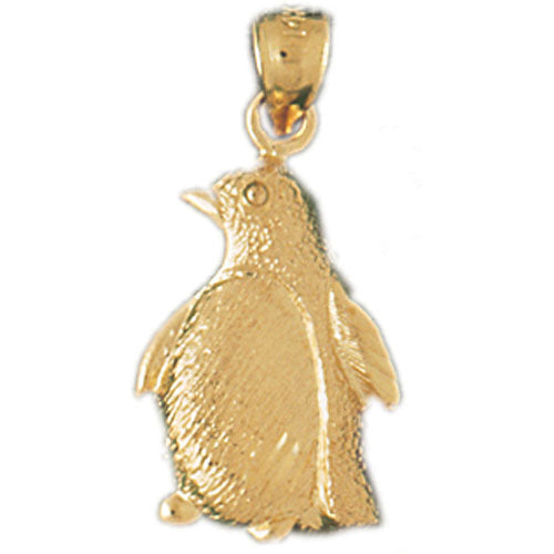 14k Yellow Gold Penguin Charm