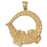 14k Yellow Gold Aligator Charm