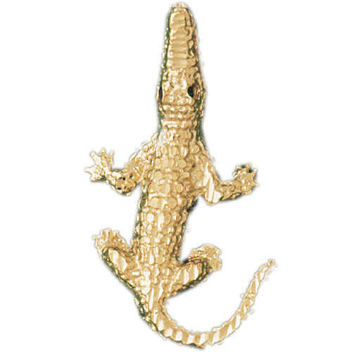 14k Yellow Gold Crocodile Charm