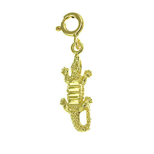 14k Yellow Gold Crocodile Charm