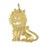 14k Yellow Gold Lion Charm