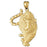 14k Yellow Gold Tiger Charm