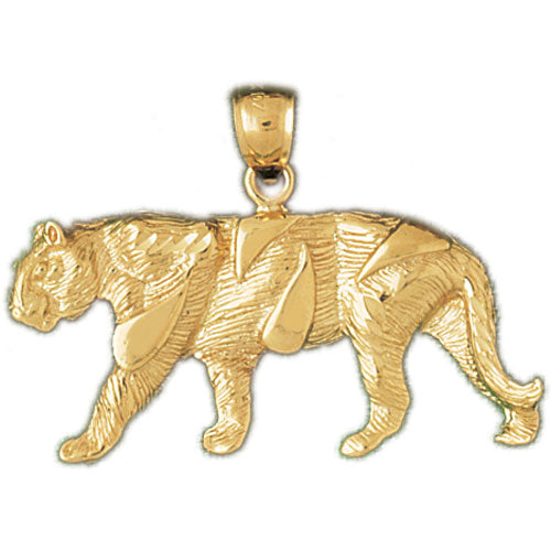 14k Yellow Gold Tiger Charm