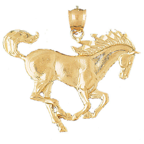 14k Yellow Gold Horse Charm