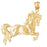 14k Yellow Gold Horse Charm