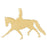 14k Yellow Gold Jockey and Horse Charm