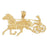 14k Yellow Gold Horse and Carriage Charm