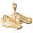 14k Yellow Gold Horse Heads Charm