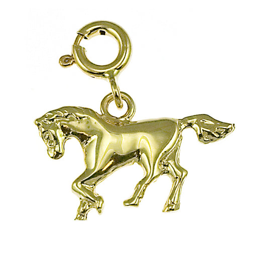 14k Yellow Gold Horse Charm