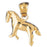 14k Yellow Gold Horse Charm