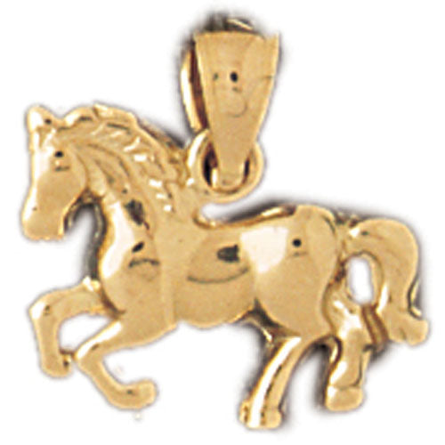 14k Yellow Gold Horse Charm