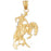 14k Yellow Gold Cowboy and Horse Charm