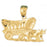 14k Yellow Gold Horse and Wagon Charm