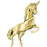 14k Yellow Gold Unicorn Charm