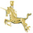 14k Yellow Gold Unicorn Charm