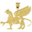 14k Yellow Gold Pegasus Charm