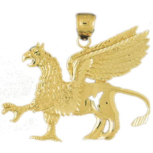 14k Yellow Gold Pegasus Charm