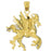 14k Yellow Gold 3-D Pegasus Charm