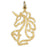 14k Yellow Gold Unicorns Charm