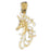 14k Yellow Gold Unicorns Charm