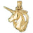 14k Yellow Gold Unicorns Charm