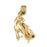 14k Yellow Gold Cat Charm