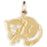 14k Yellow Gold Cat Charm