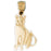 14k Yellow Gold Cat Charm