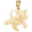 14k Yellow Gold Cat Charm