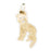 14k Yellow Gold Cat Charm